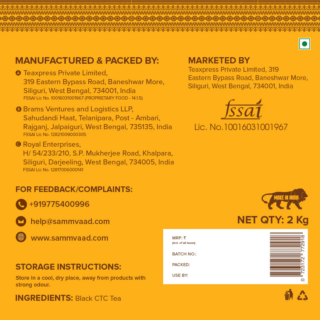 Sammvaad Kadak Chai (2Kg) + 6 Free Spices - Image 5