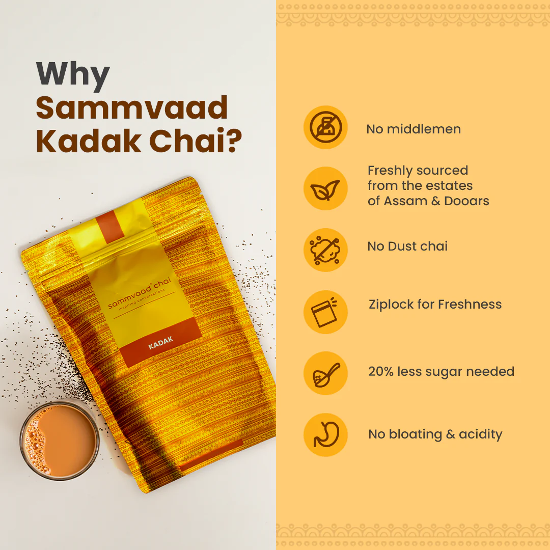 Sammvaad Kadak Chai (1Kg) + 3 Free Spices - Image 8