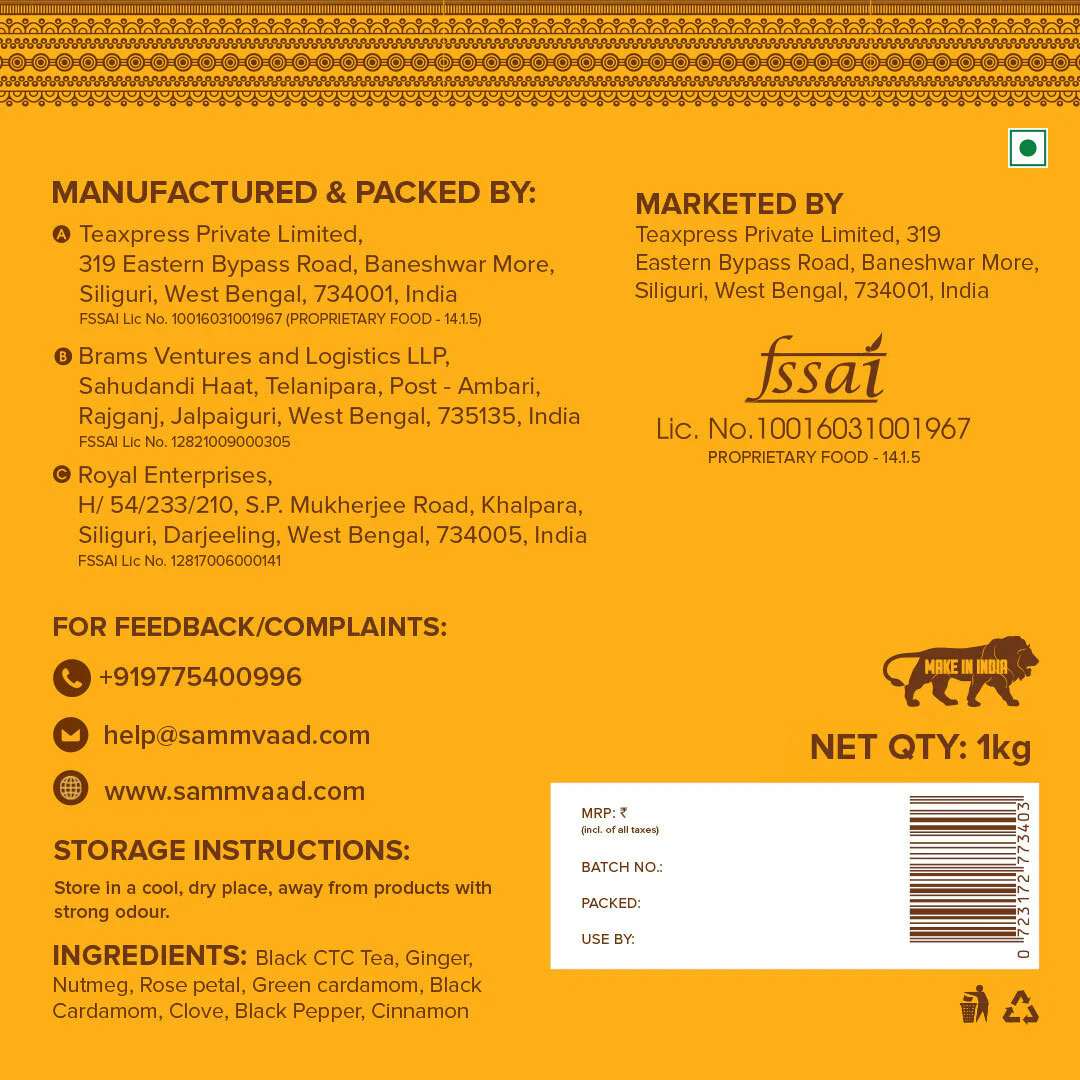 Sammvaad Masala Chai (1kg) - Image 3